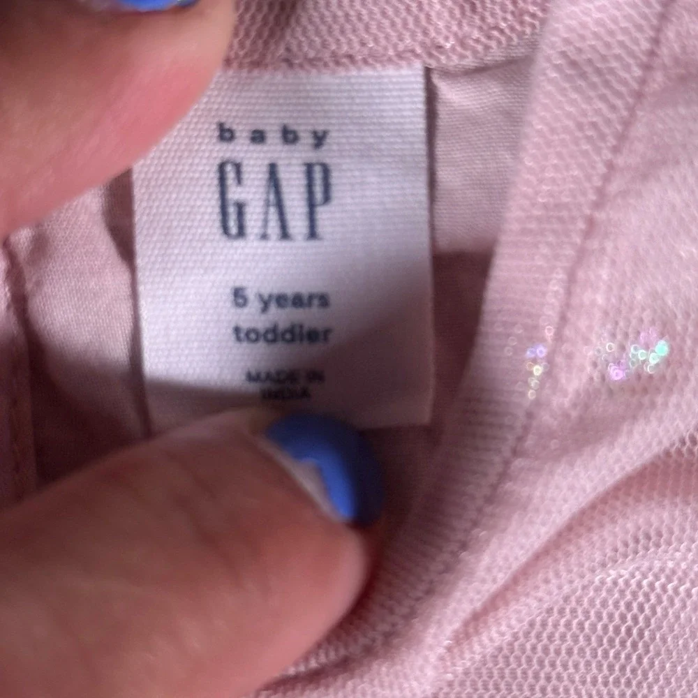 Baby Gap Girls Misty Rose Pink Tulle Ruffle Polka Dot Dress 5T Toddler 5 Years